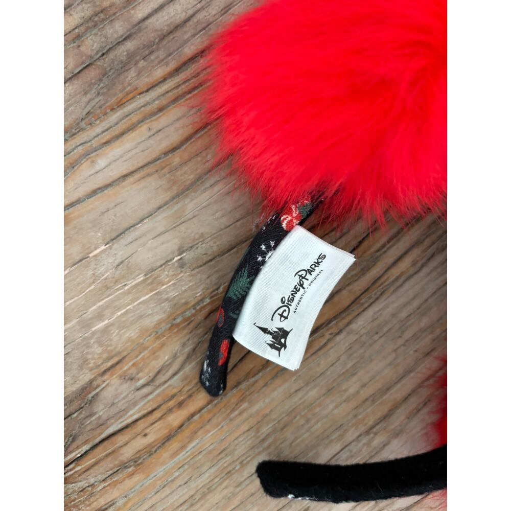 Disney Parks Christmas Red Pom Poms Minnie Ears Headband NWT - Picture 3 of 3